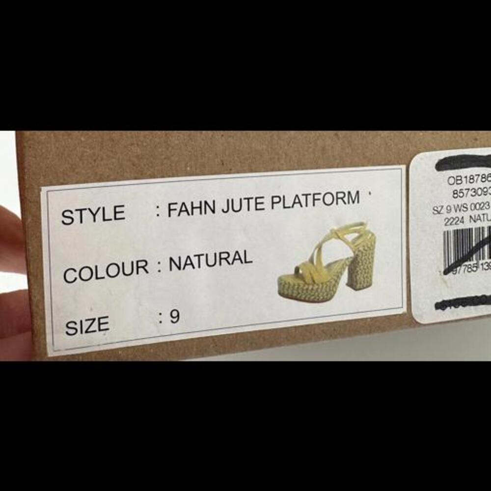 Free People Fahn Jute Platform Sandal, Size 9 - Picture 4 of 4